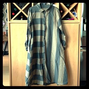 Linen shirt dress
